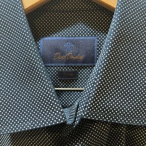 David Donahue Trim Fit Dress Shirt